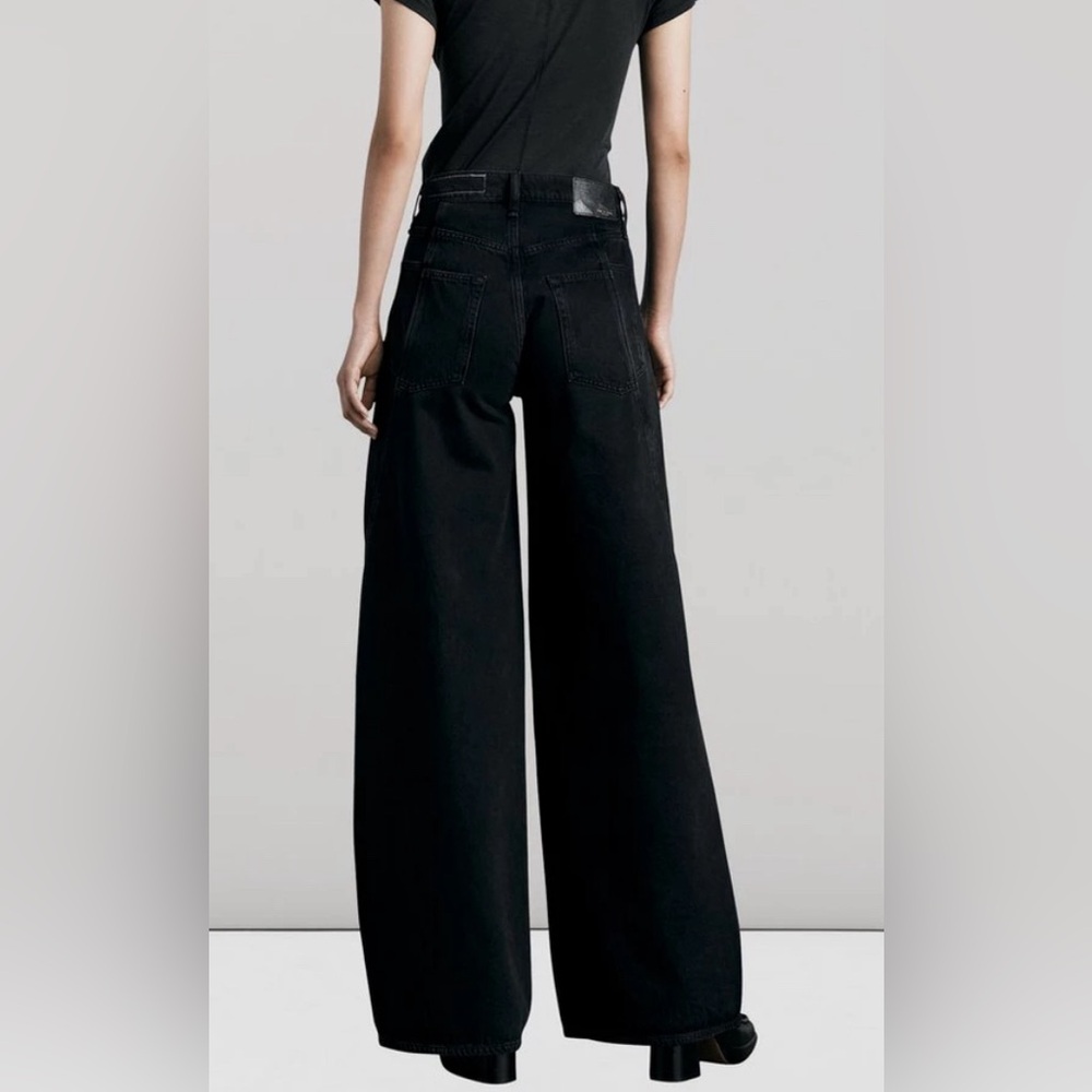 Rag and Bone Sofie Splice High-Rise Jean - Clean Highland Black size 24 - Picture 3 of 5